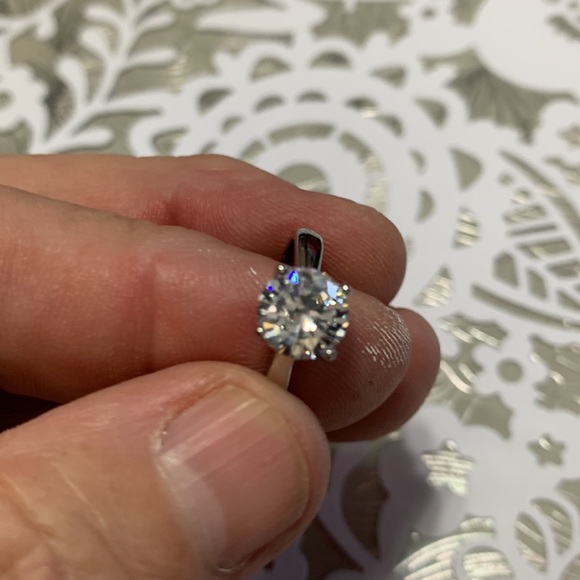 Jewelry - 18K White Gold Rings for Women 2.0ct Round Cut Zirconia Diamond Solitaire